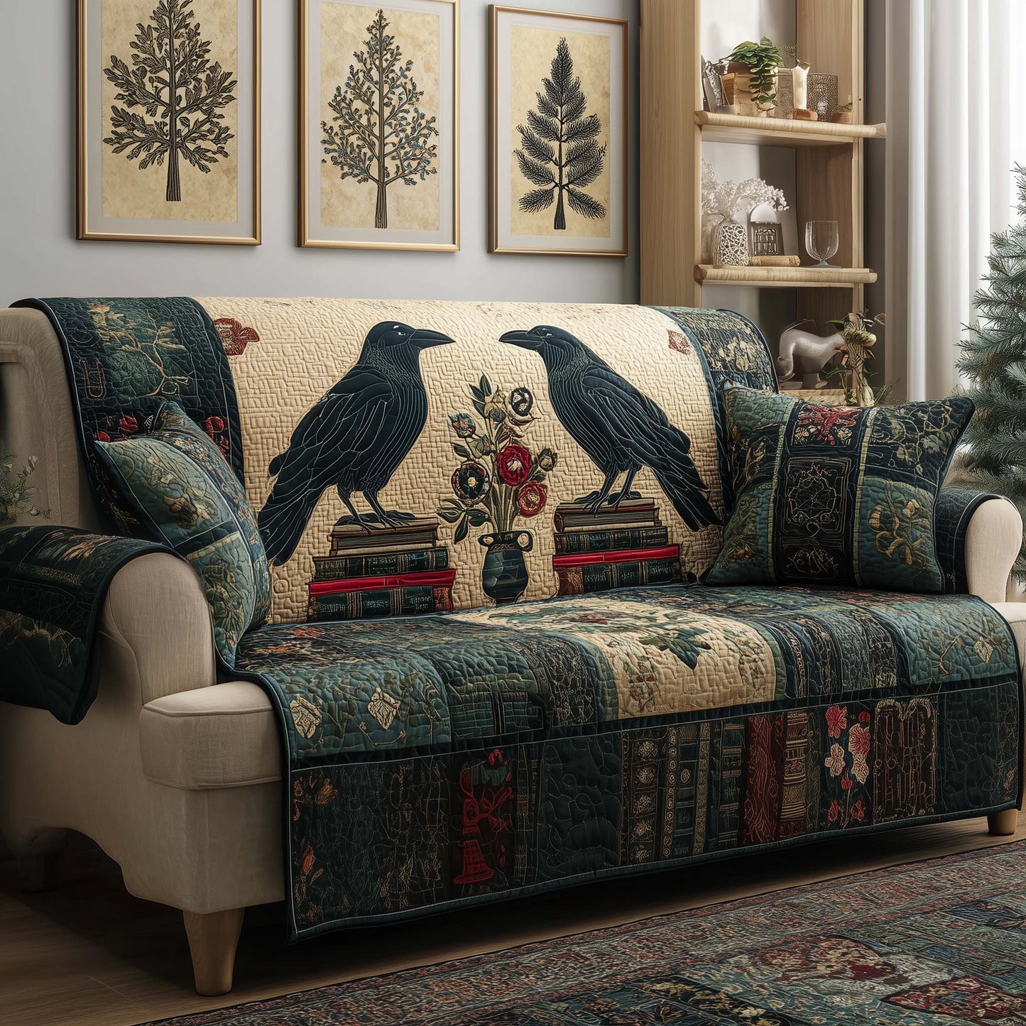 Twin Ravens Quilted Sofa Cover GFTOQM1926