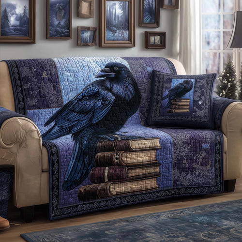 Midnight Scholar Quilted Sofa Cover GFTOQM1928