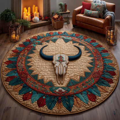 Native Pattern Quilted Round Mat GFTOQM1943