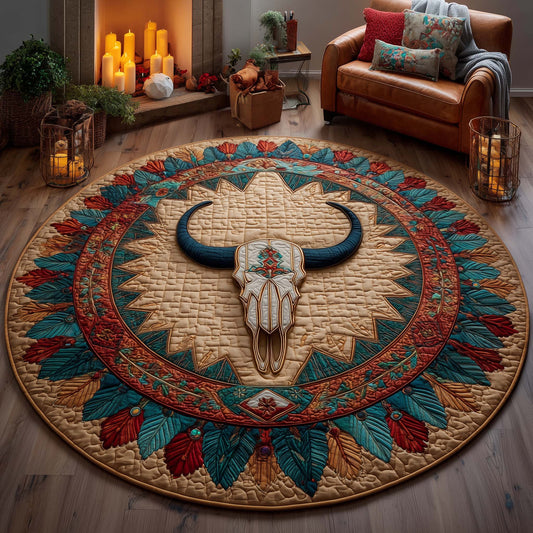 Native Pattern Quilted Round Mat GFTOQM1943