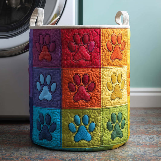 Rainbow Paws Quilted Laundry Basket GFTOQM1950