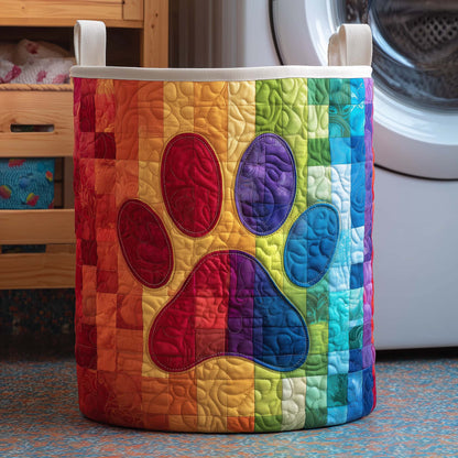 Rainbow Paws Quilted Laundry Basket GFTOQM1953