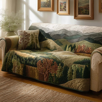Green Valley Quilted Sofa Cover GFTOQM1962