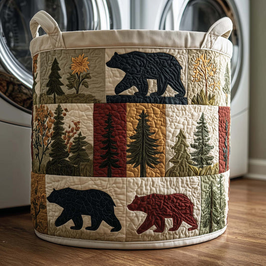 Autumn Bear Quilted Laundry Basket GFTOQM1968