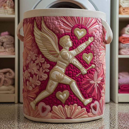 Cupid Love Quilted Laundry Basket GFTOQM1991