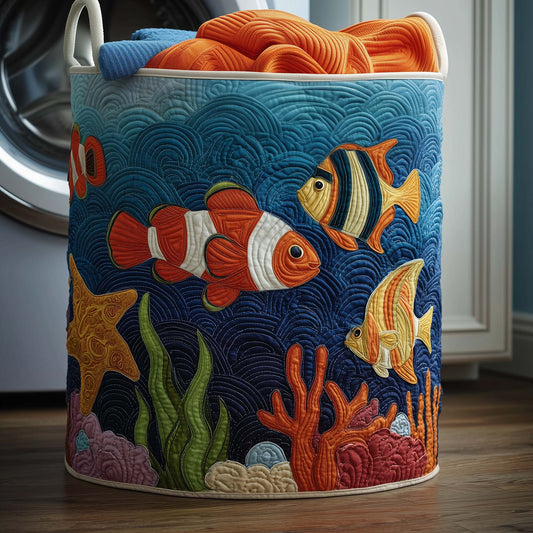 Reef Friends Quilted Laundry Basket GFTOQM1998