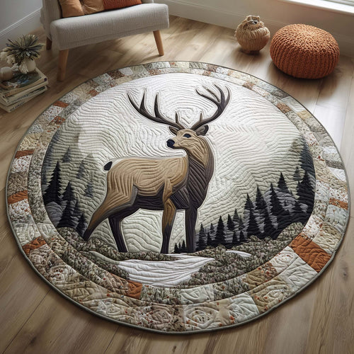 Silent Stag Quilted Round Mat GFTOQM2055