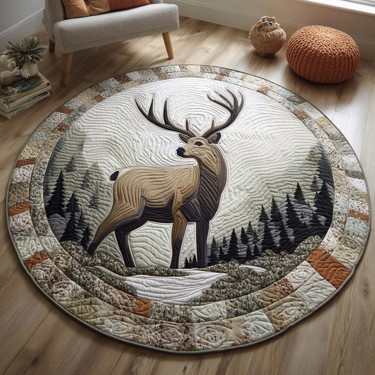 Silent Stag Quilted Round Mat GFTOQM2055