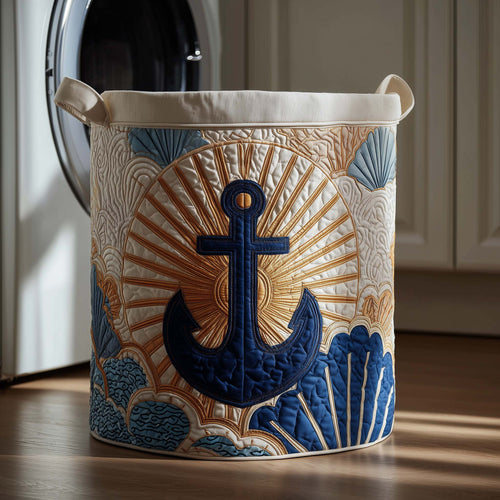 Anchor Sun Quilted Laundry Basket GFTOQM2064