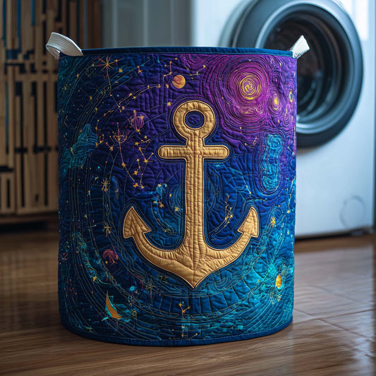 Cosmic Anchor Quilted Laundry Basket GFTOQM2065