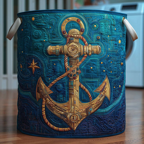 Mechanical Anchor Quilted Laundry Basket GFTOQM2066