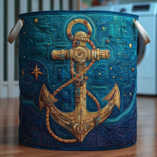 Mechanical Anchor Quilted Laundry Basket GFTOQM2066