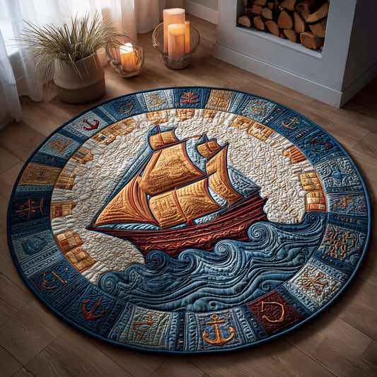 Anchor Voyage Quilted Round Mat GFTOQM2089