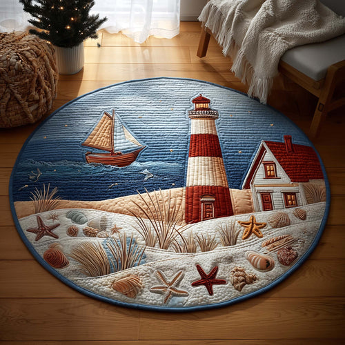 Lighthouse Sail Quilted Round Mat GFTOQM2091