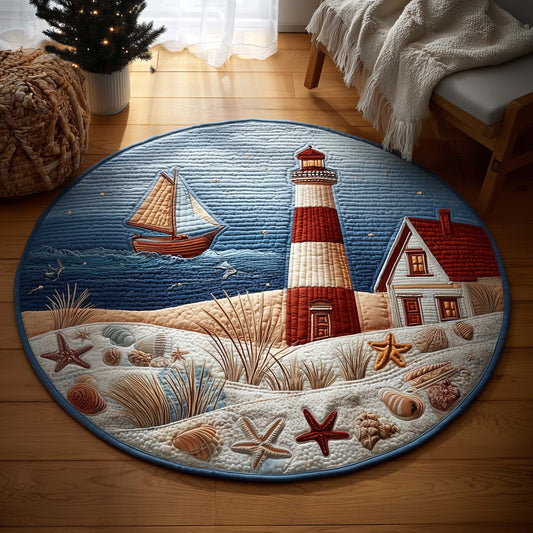 Lighthouse Sail Quilted Round Mat GFTOQM2091