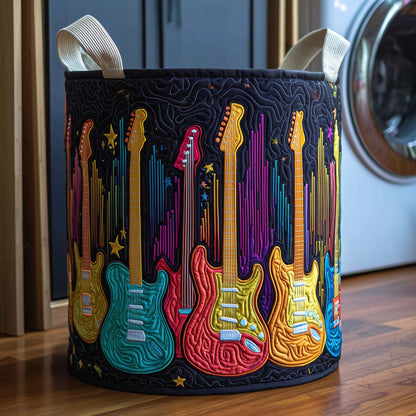 Neon Strings Quilted Laundry Basket GFTOQM2096