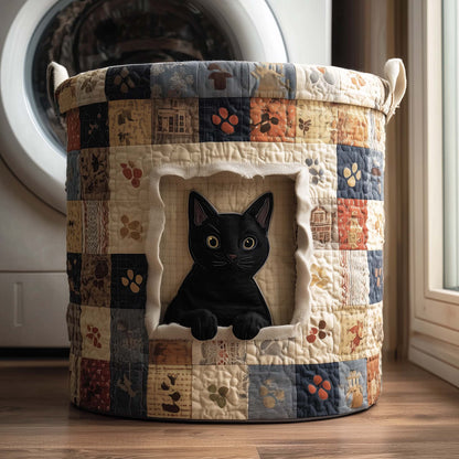 Window Cat Quilted Laundry Basket GFTOQM2099