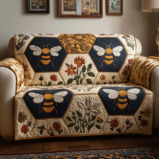 Honeycomb Bloom Quilted Sofa Cover GFTOQM2106