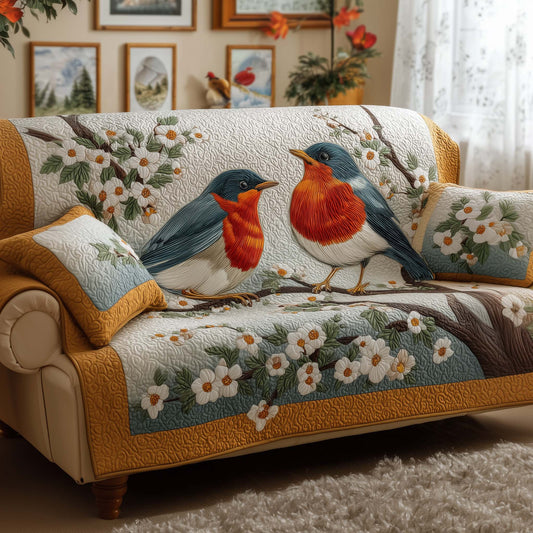 Spring Pair Quilted Sofa Cover GFTOQM2134