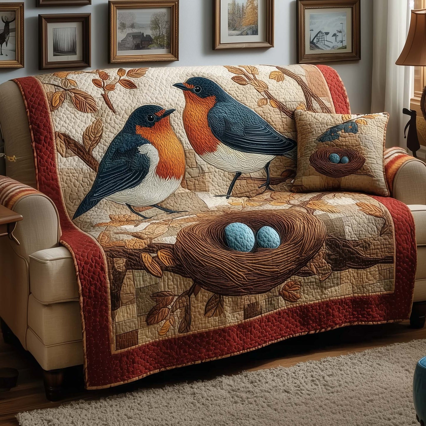 Nest Robin Quilted Sofa Cover GFTOQM2135