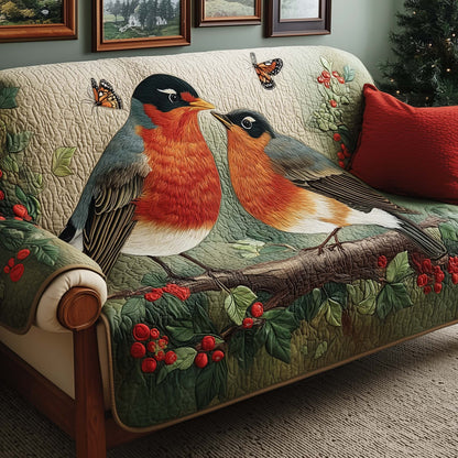 Loving Robin Quilted Sofa Cover GFTOQM2136