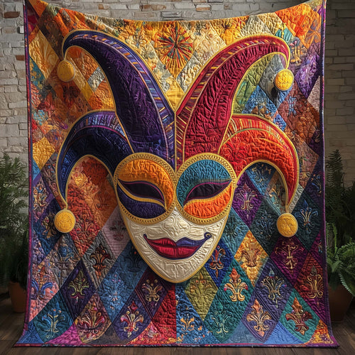 Jester Mask Quilted Blanket GFTOQM2138