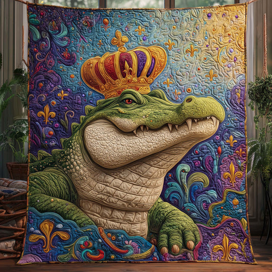 Crowned Gator Quilted Blanket GFTOQM2140