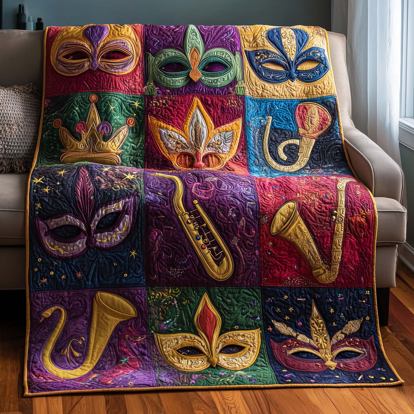 Carnival Icons Quilted Blanket GFTOQM2142