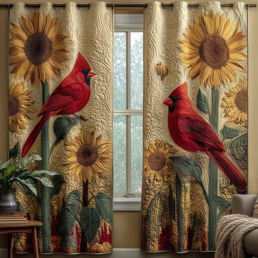 Cardinal Sunflower Quilted Curtains GFTOQM2160