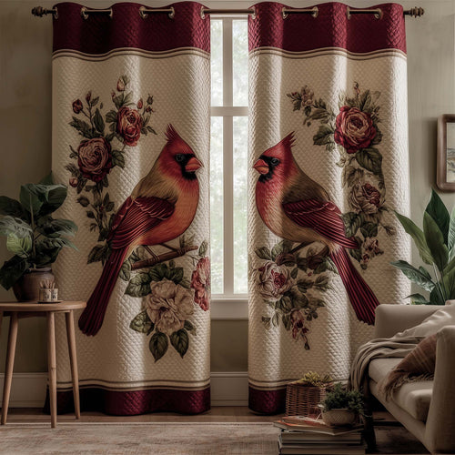 Cardinal Flower Quilted Curtains GFTOQM2163