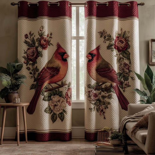 Cardinal Flower Quilted Curtains GFTOQM2163