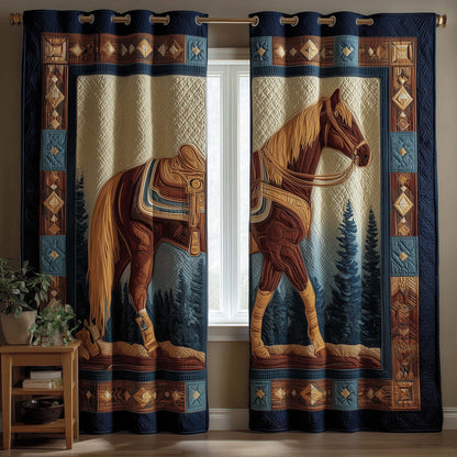 Prairie Horse Quilted Curtains GFTOQM2168