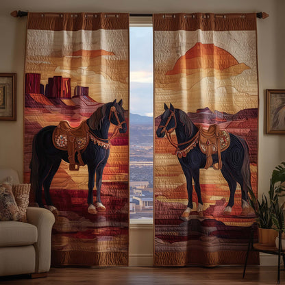 Sunset Horse Quilted Curtains GFTOQM2169