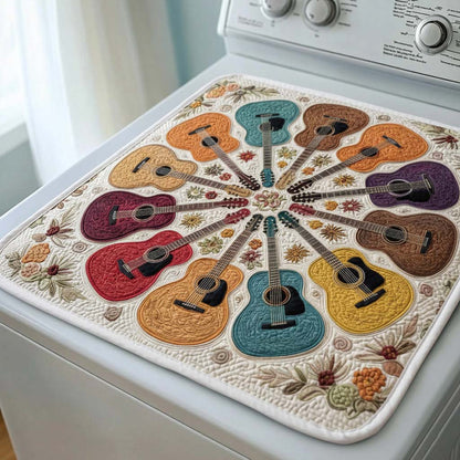 Guitar Circle Quilted Washer and Dryer Cover GFTOQM2177