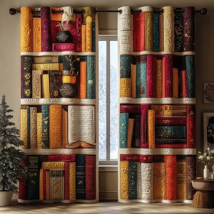 Patchwork Library Quilted Curtains GFTOQM2198