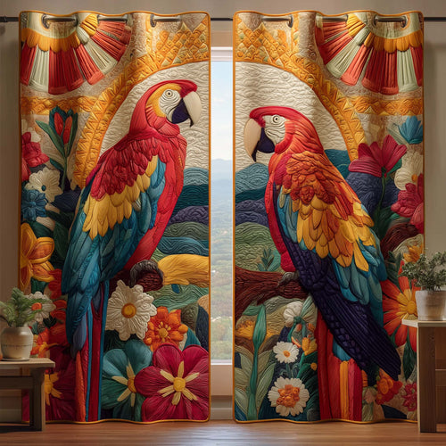 Garden Macaw Quilted Curtains GFTOQM2225