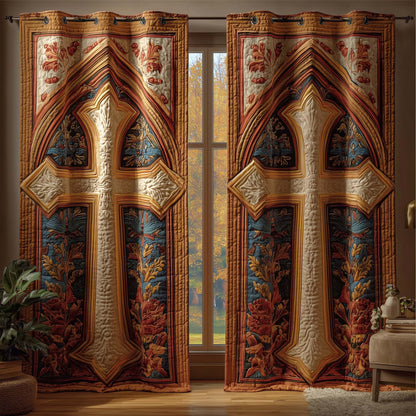 Autumn Cross Quilted Curtains GFTOQM2251