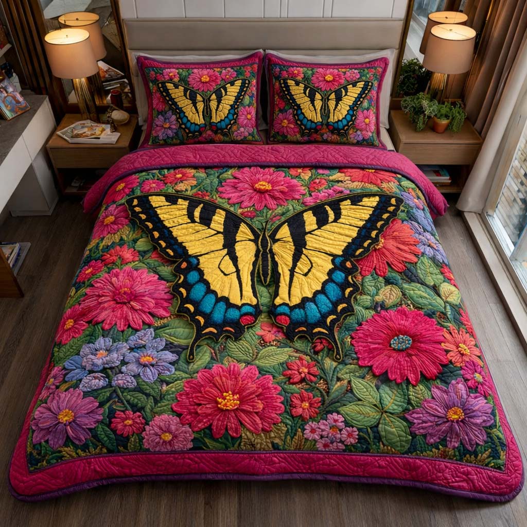 Golden Meadow 3-Piece Quilted Bedding Set GFTOQM2258