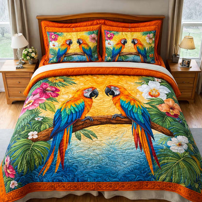 Tropical Pair 3-Piece Quilted Bedding Set GFTOQM2261