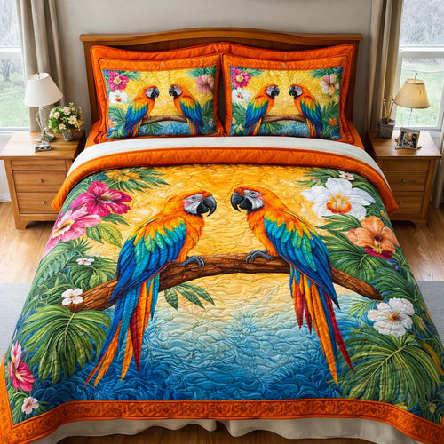 Tropical Pair 3-Piece Quilted Bedding Set GFTOQM2261