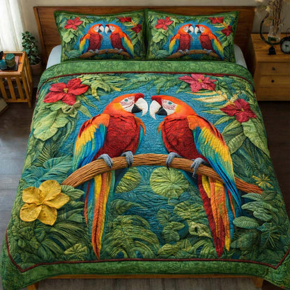 Jungle Lovers 3-Piece Quilted Bedding Set GFTOQM2262