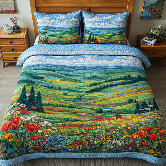 Spring Hills 3-Piece Quilted Bedding Set GFTOQM2304