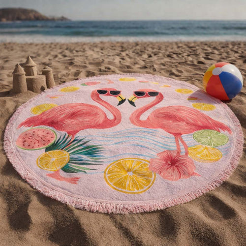 Rosy Patch Round Beach Towel GFTOQM2316