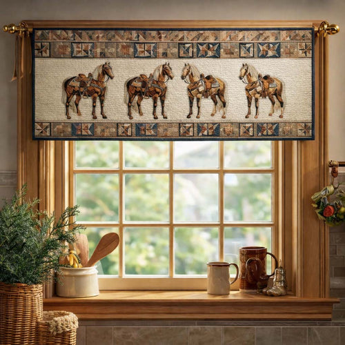Prairie Horse Quilted Valance GFTOQM2324