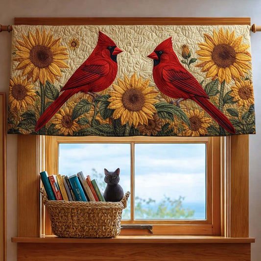 Cardinal Sunflower Quilted Valance GFTOQM2325