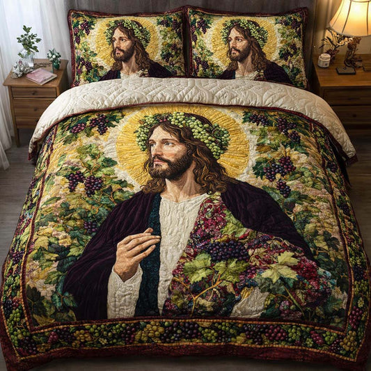 Vineyard Crown 3-Piece Quilted Bedding Set GFTOQM2353