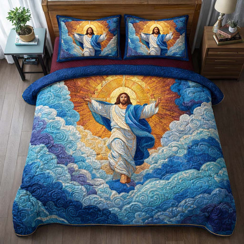 Heavenly Clouds 3-Piece Quilted Bedding Set GFTOQM2354