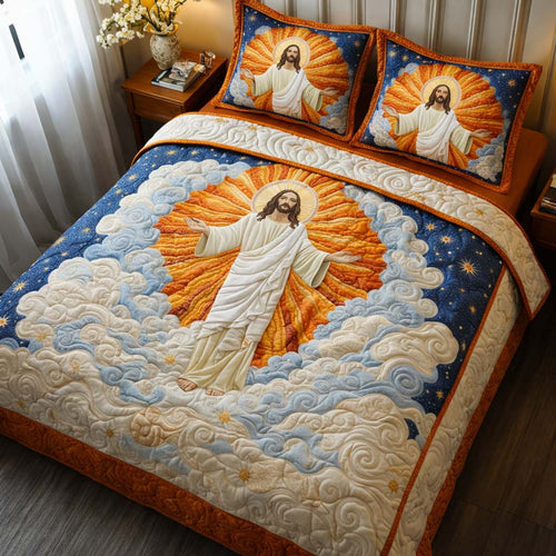 Radiant Glory 3-Piece Quilted Bedding Set GFTOQM2355