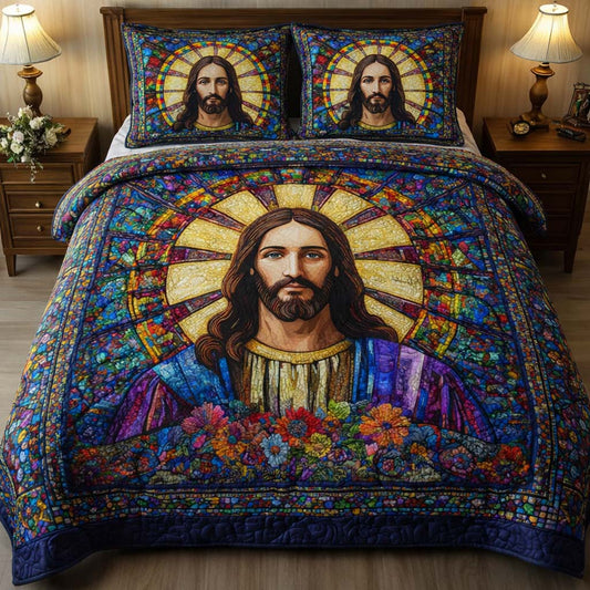 Stained Grace 3-Piece Quilted Bedding Set GFTOQM2356