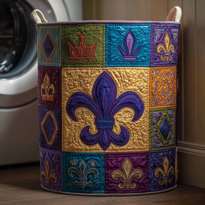 Golden Fleur Quilted Laundry Basket GFTOQM2370